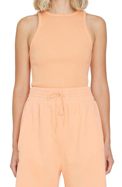 Agolde Rib Racerback Tank In Sherbet