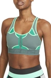 Nike Swoosh Ultrabreathe Women's Medium-support Padded Sports Bra In Hasta,neptune Green,green Glow,green Glow