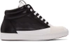 Marni Bi-colour High-top Leather Trainers In Dark Green