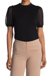 ADRIANNA PAPELL SHORT PUFF SLEEVE SWEATER TOP,886732524904