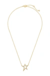 Sterling Forever 14k Gold Plated Sterling Silver Cz Star Necklace In Gold