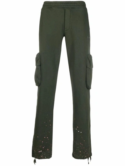 Off-white Vintage Paint Cargo Track Pants In Green