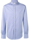 BRUNELLO CUCINELLI BRUNELLO CUCINELLI MEN'S LIGHT BLUE COTTON SHIRT,MTS406686C9665 XL