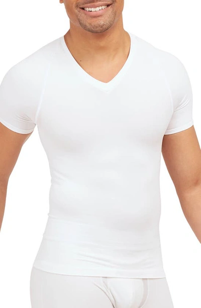Spanxr Ultra Sculpt Seamless V-neck T-shirt In Bright White