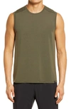 Fourlaps Radius Stretch Tank In Olive