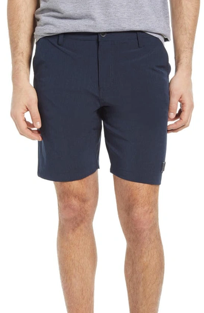 Vintage Micro Graph Hybrid Flat Front Shorts In Navy
