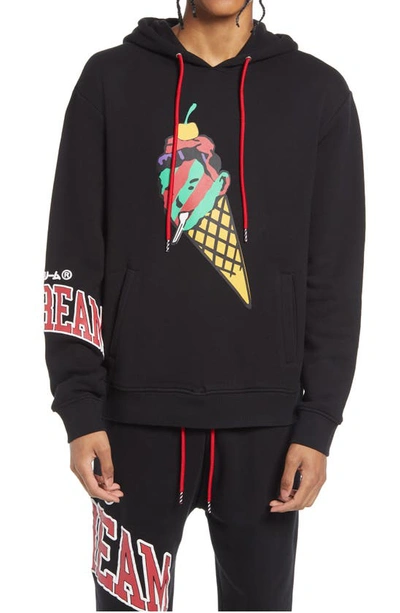 Icecream Cone Man Graphic Hoodie In Black