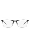 Dolce & Gabbana 55mm Rectangular Optical Eyeglasses In Navy