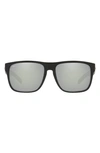 Costa Del Mar 59mm Polarized Square Sunglasses In Matte Black
