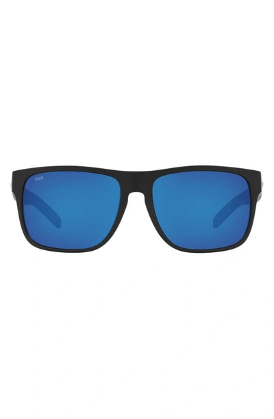 Costa Del Mar 59mm Polarized Square Sunglasses In Black Blue