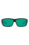 Costa Del Mar 61mm Rectangle Sunglasses In Black