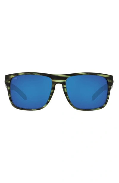 Costa Del Mar 59mm Polarized Square Sunglasses In Grey Blue