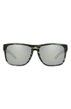 Costa Del Mar 59mm Polarized Square Sunglasses In Grey Mirror Silver