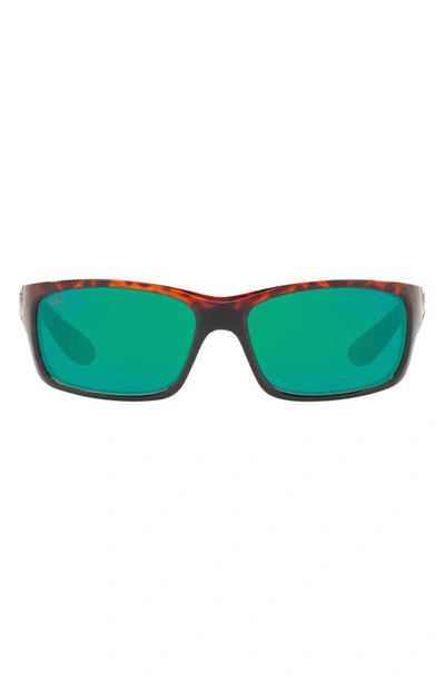 Costa Del Mar 62mm Waypoint Rectangluar Polaraized Sunglasses In Lite Tortoise