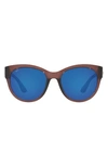 Costa Del Mar Coasta Del Mar Maya 55mm Polarized Cat Eye Sunglasses In Black Blue