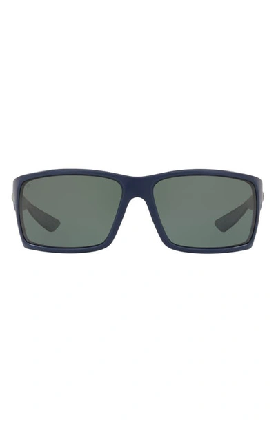 Costa Del Mar 64mm Polarized Rectangle Sunglasses In Blue