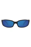 Costa Del Mar 59mm Polarized Wraparound Sunglasses In Matte Black