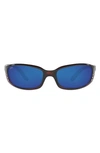 Costa Del Mar 59mm Polarized Wraparound Sunglasses In Light Tort