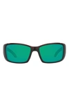 Costa Del Mar 62mm Rectangular Polarized Sunglasses In Cop Tort