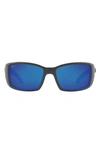 Costa Del Mar 62mm Rectangular Polarized Sunglasses In Grey