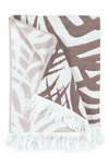 Matouk Zebra Palm Print Beach Towel In Teak