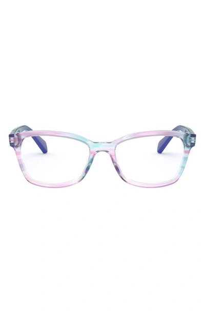 Ray Ban Ray-ban Kids' 46mm Rectangular Optical Glasses In Violet