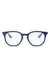 Ray Ban Unisex 50mm Round Optical Glasses In Black Blue