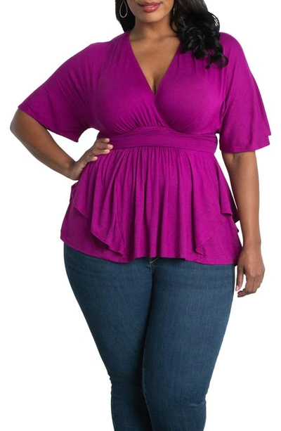 Kiyonna Promenade Top In Orchid