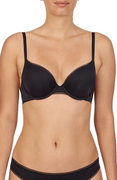 Dkny Litewear Custom Lift Underwire Push-up Bra In Black