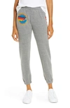 Aviator Nation Rainbow Logo Sweatpants In Heather Grey