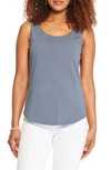 Nic + Zoe Women's Classic Shirttail-hem Tank In Slate