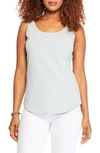 Nic + Zoe Classic Shirttail-hem Tank In Breeze