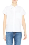 THEORY TRIANGLE SHORT SLEEVE BUTTON-UP SHIRT,L0504530