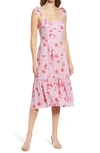 ADELYN RAE FLORAL TIE SHOULDER SUNDRESS,G202D3866