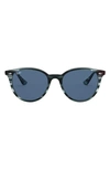 Ray Ban Phantos 53mm Round Sunglasses In Hava Blue