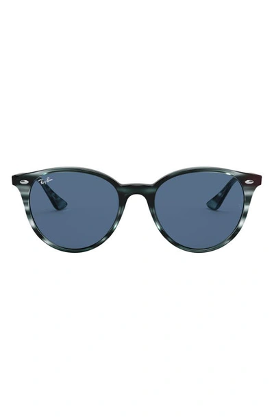 Ray Ban Phantos 53mm Round Sunglasses In Hava Blue