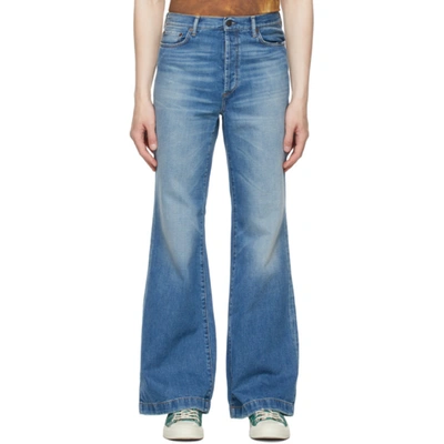 Acne Studios Clement Rodeo Bootcut Denim Jeans In Blue