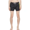 DSQUARED2 BLACK LOGO SWIM SHORTS