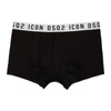 DSQUARED2 BLACK & WHITE 'ICON' TRUNK BOXERS