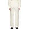 UNIFORME OFF-WHITE WIDE LEG PLEATED TROUSERS