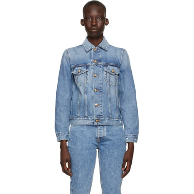 Ganni Blue Overwashed Denim Jacket