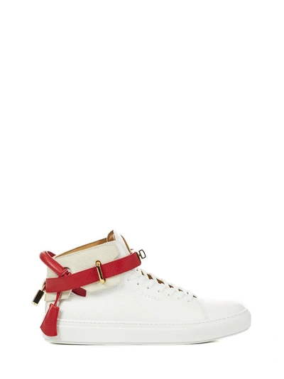 Buscemi Colour-block High Top Trainers In White