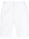 Dondup Manheim Straight-leg Bermuda Shorts In White