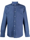 Deperlu Flynn Long-sleeve Shirt In Blue