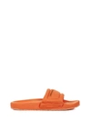 Heron Preston Logo-appliquéd Mesh Slides In Orange