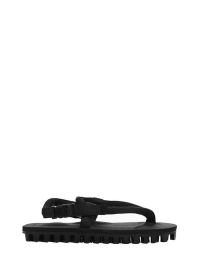 Suicoke Ridged Slide-buckled Sandals In Black