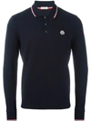 MONCLER LOGO-PATCH LONG-SLEEVED POLO SHIRT,83480008455611423876