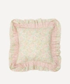 Coco & Wolf Poppy And Daisy, And Capel Double Ruffle Square Cushion In Multicoloured