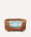 COCO & WOLF AMELIE OVAL RATTAN DOG BED,000731864