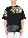 MARCELO BURLON COUNTY OF MILAN MARCELO BURLON MEN'S BLACK COTTON T-SHIRT,CMAA076S21JER0011009 S